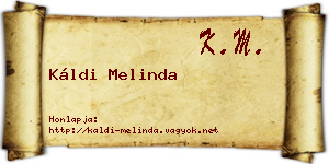 Káldi Melinda névjegykártya