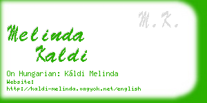 melinda kaldi business card